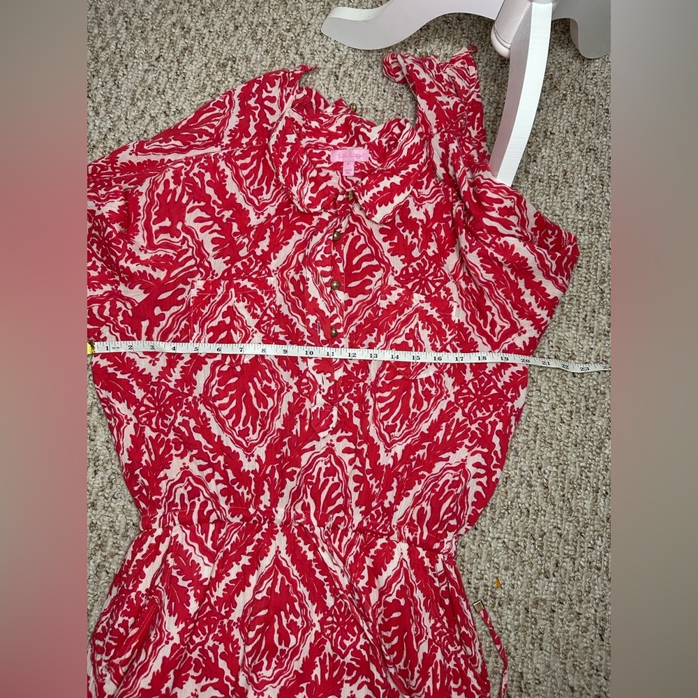 Lilly Pulitzer long Sleeve Buttoned dress Coral Reef Dress size 6 - Picture 10 of 10